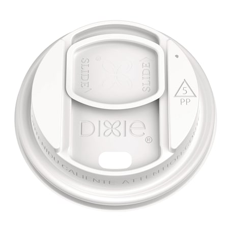 Dixie Smart Top Reclosable Lids for Hot Cups, Fits 10 oz to 20 oz Cups, White, 1000PK DSL9542
